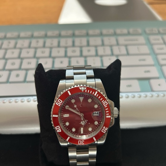 Red and Silver Watch